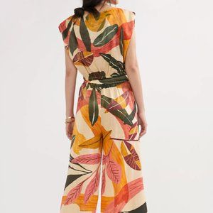Palms Printed Pant Set- Anthropologie